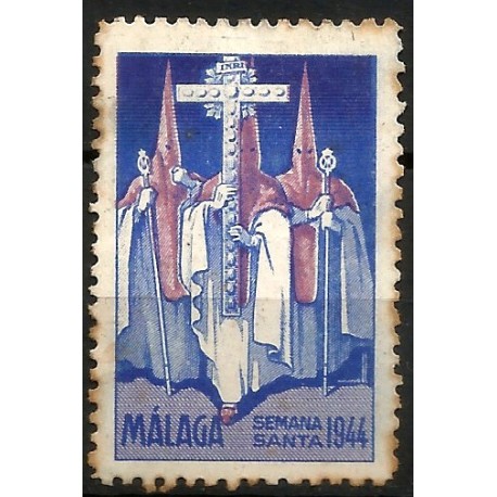 Viñeta Conmemorativa de Málaga. Semana Santa. Año 1944 (Usado)