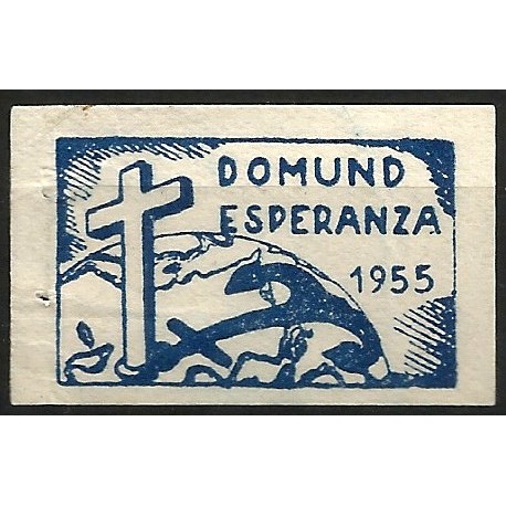 Viñeta Conmemorativa de Domund. Año 1955 (Usado)