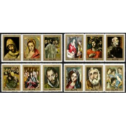 Viñetas Conmemorativas de Pinturas del Greco (Nuevo, con señal de fijasellos)