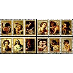Viñetas Conmemorativas de Pinturas de Murillo (Nuevo, con señal de fijasellos)
