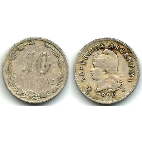 (35) Argentina. 1920. 10 Centavos (RC+)