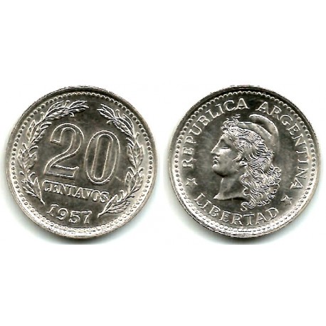 (55) Argentina. 1957. 20 Centavos (EBC+)