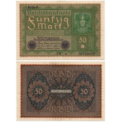 (66) Imperio Alemán. 1919. 50 Mark (EBC)