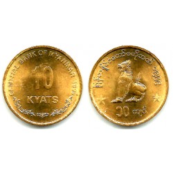 (62) Myanmar. 1999. 10 Kyats (SC)