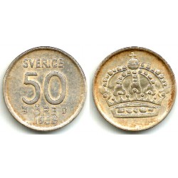 (825) Suecia. 1958. 50 Ore (MBC) (Plata)