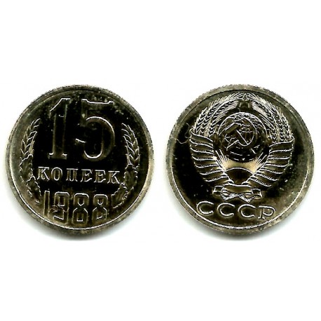 (Y131) Unión Soviética. 1988. 15 Kopeks (SC)