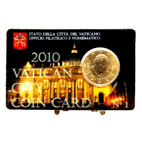 Ciudad del Vaticano. 2010. 50 Céntimos (SC) Coincard Nº 1