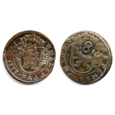 Felipe III/IV. Sin Fecha. 8 Maravedí (BC+) Resellos