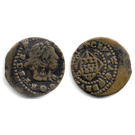 Luis XIII (Principado Catalán). 1642. Seiseno (BC+) Ceca de Gerona