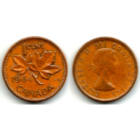 (49) Canadá. 1964. 1 Cent (BC+)