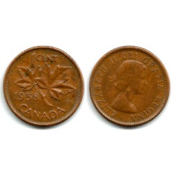(49) Canadá. 1958. 1 Cent (BC+)