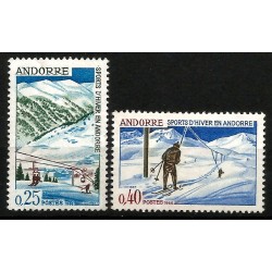 Andorra Francesa. 1966. Serie Completa (Nuevo) Deportes de Invierno