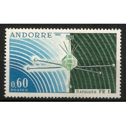 Andorra Francesa. 1966. 0,60 Centimes (Nuevo) Satélite Francesa FR1