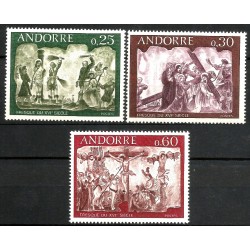 Andorra Francesa. 1967. Serie Completa (Nuevo) Frescos del Siglo XVI