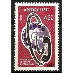 Andorra Francesa. 1967. 0,60 Centimes (Nuevo) Red Telefónica