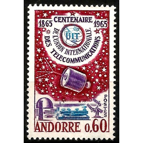 Andorra Francesa. 1965. 0,60 Centimes (Nuevo) U.I.T.
