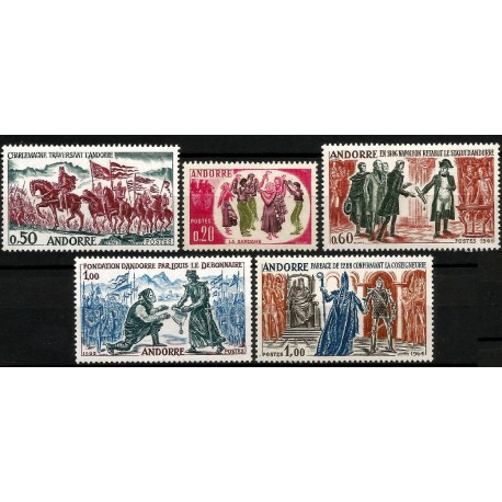 Andorra Francesa. 1963-64. Serie Completa (Nuevo) Eventos Históricos y Culturales