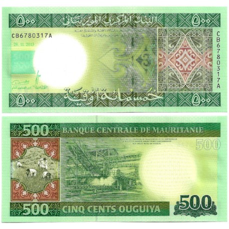 (18) Mauritania. 2013. 500 Ouguiya (SC)