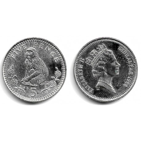 (22.1) Gibraltar. 1988. 5 Pence (SC)