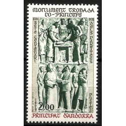 Andorra Francesa. 1979. 2 Francs (Nuevo) Monumento del Encuentro de los Co-Príncipes