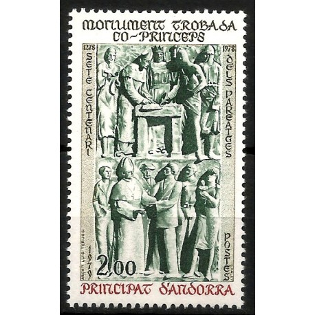 Andorra Francesa. 1979. 2 Francs (Nuevo) Monumento del Encuentro de los Co-Príncipes