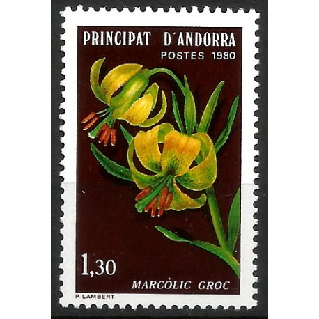 Andorra Francesa. 1980. 1,30 Francs (Nuevo) Marcòlic Groc