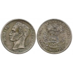 (Y24.2) Venezuela. 1929. 5 Bolívares (MBC+) (Plata)