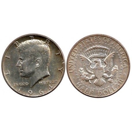 (202) Estados Unidos de América. 1964. Half Dollar (MBC+) (Plata)