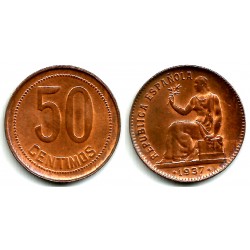 España (II República). 1937*(---). 50 Céntimos (MBC)