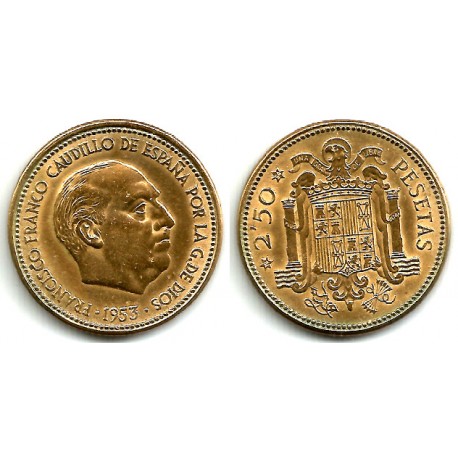 Estado Español. 1953*(19-54). 2½ Pesetas (EBC)