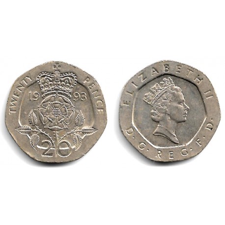 (939) Gran Bretaña. 1993. 20 Pence (MBC)