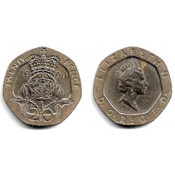 (939) Gran Bretaña. 1990. 20 Pence (MBC)