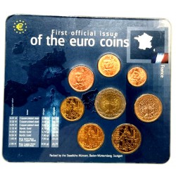 Francia. 2000-2001. Blister de 8 Monedas (SC)