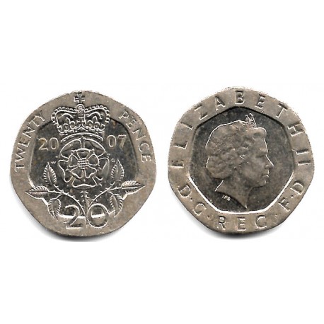 (990) Gran Bretaña. 2007. 20 Pence (EBC)