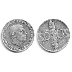 Estado Español. 1966*(19-69). 50 Céntimos (BC+/MBC-)