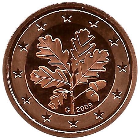 Alemania. 2009(G). 2 Céntimos (Proof)