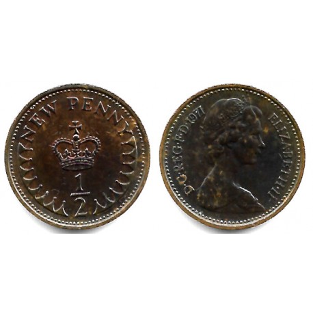 (914) Gran Bretaña. 1971. Half New Penny (MBC)