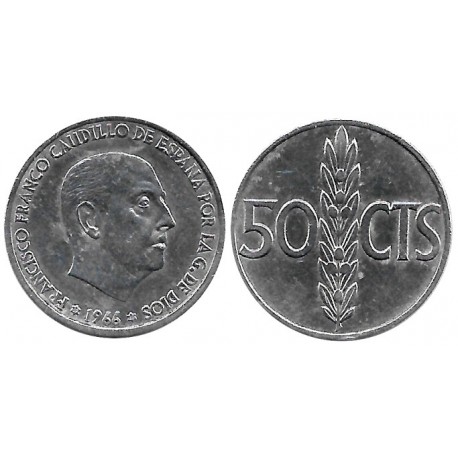 Estado Español. 1966*(19-68). 50 Céntimos (MBC-)