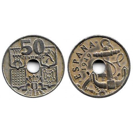 Estado Español. 1949*(19-53). 50 Céntimos (MBC-)