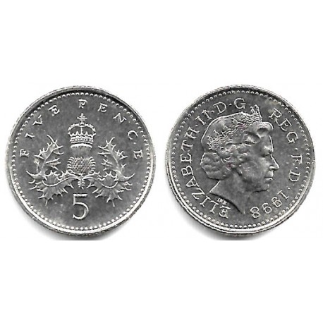 (988) Gran Bretaña. 1998. 5 Pence (SC)