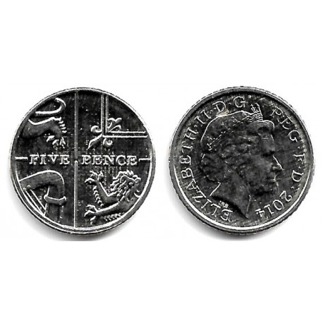 (1109d) Gran Bretaña. 2014. 5 Pence (SC-)