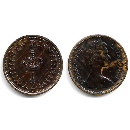 (914) Gran Bretaña. 1976. Half New Penny (MBC)