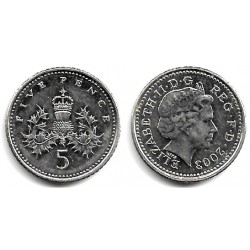 (988) Gran Bretaña. 2008. 5 Pence (EBC-)