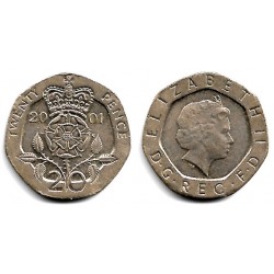 (990) Gran Bretaña. 2001. 20 Pence (MBC)