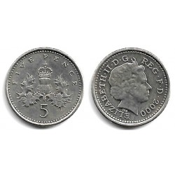 (988) Gran Bretaña. 2000. 5 Pence (EBC)