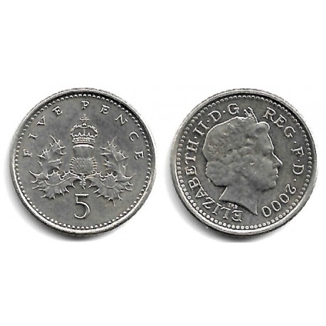 (988) Gran Bretaña. 2000. 5 Pence (EBC)