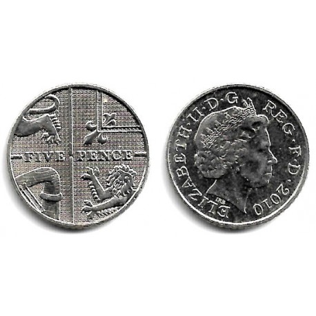 (1109d) Gran Bretaña. 2010. 5 Pence (SC-)