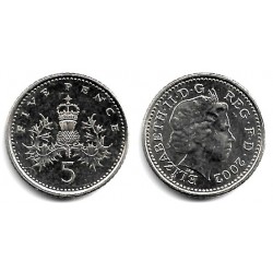 (988) Gran Bretaña. 2002. 5 Pence (SC)