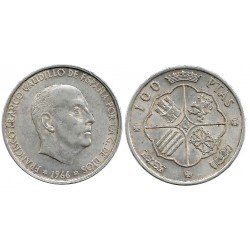 Estado Español. 1966*(19-66). 100 Pesetas (MBC) (Plata)
