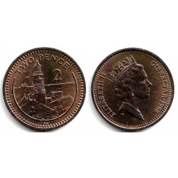 (21) Gibraltar. 1988. 2 Pence (SC)